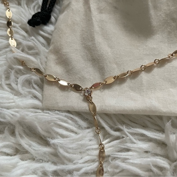3/$25 Gold Tone Lariat Necklace - Picture 4 of 4